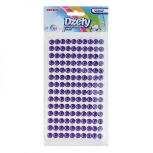 Dżety samoprzylepne Brewis 6mm, 140szt, Fioletowe